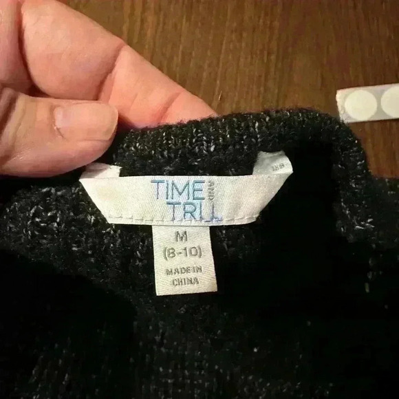 Time And Tru Open Long Cardigan. Black. Womens Sz M. Thick/Warm - Picture 6 of 7